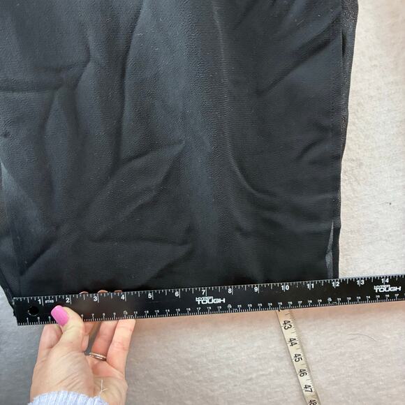 KS Women's Collection Black Pull On Pants Flowy Sheer Lined Swim Cover Beach 14W - Picture 9 of 12